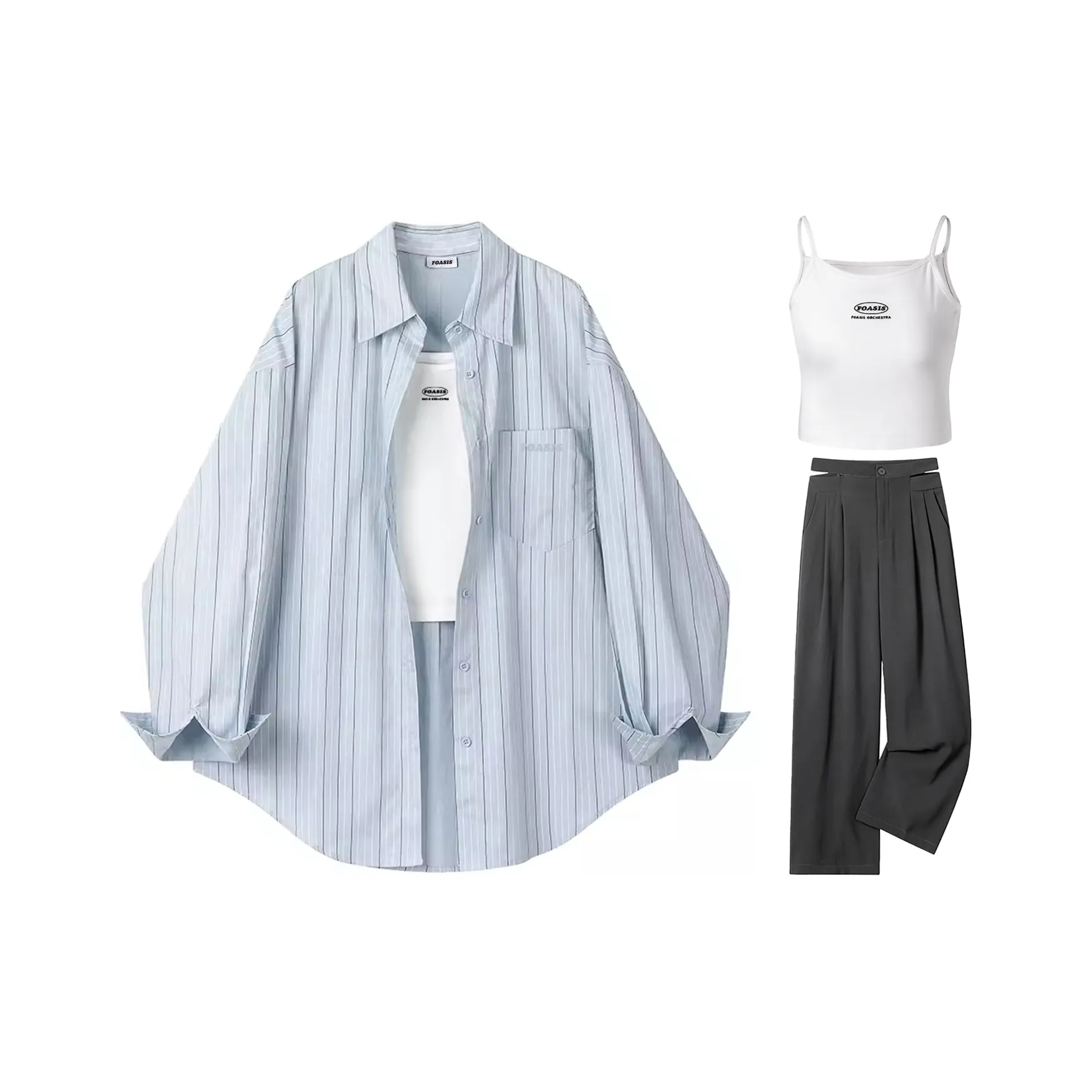 FOASIS Повседневный костюм женский синий