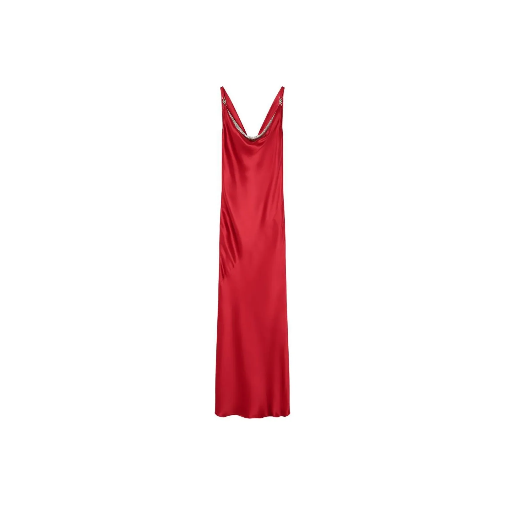 VERSACE Metal Mesh Slip Satin Gown