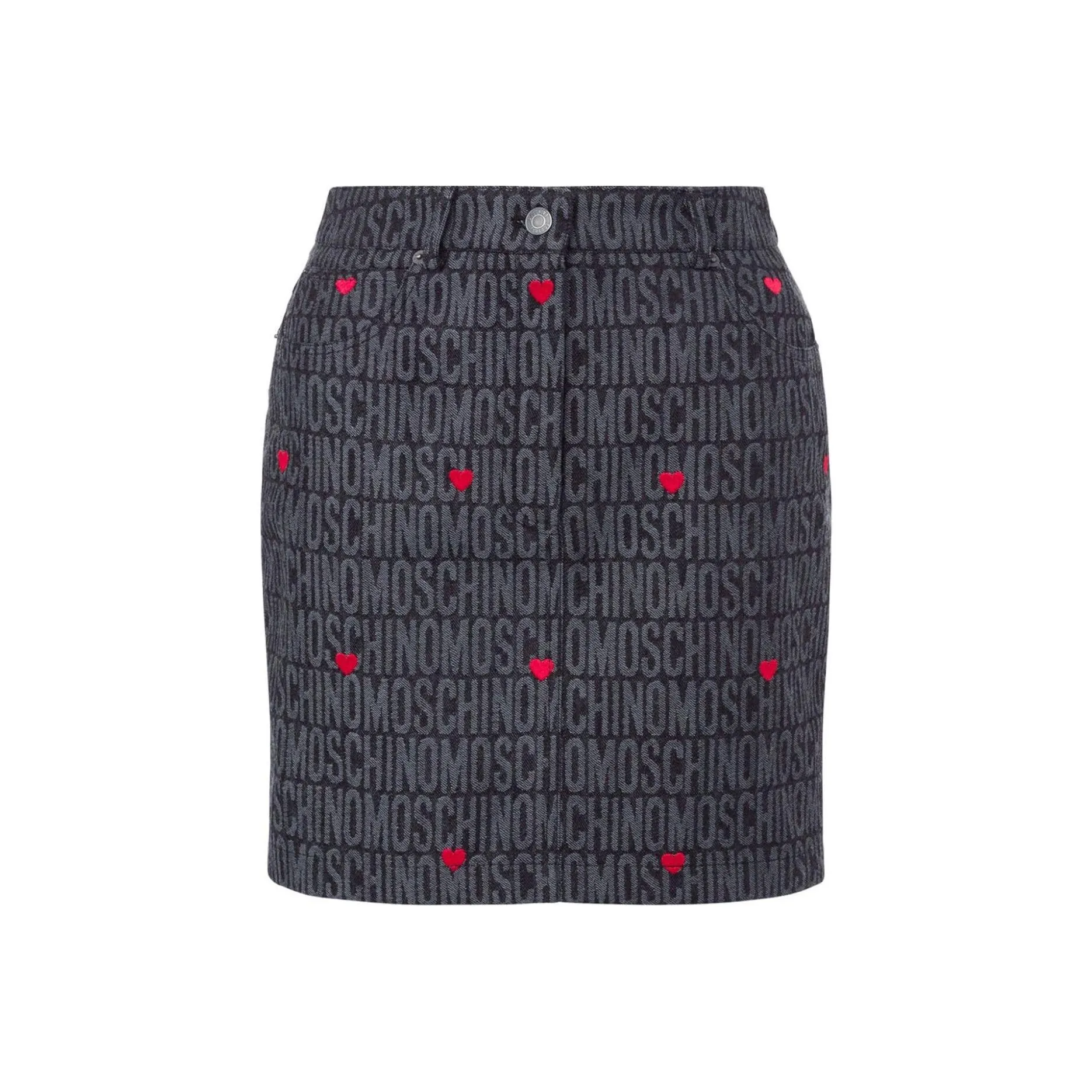 MOSCHINO Logo jacquard Pencil Miniskirt