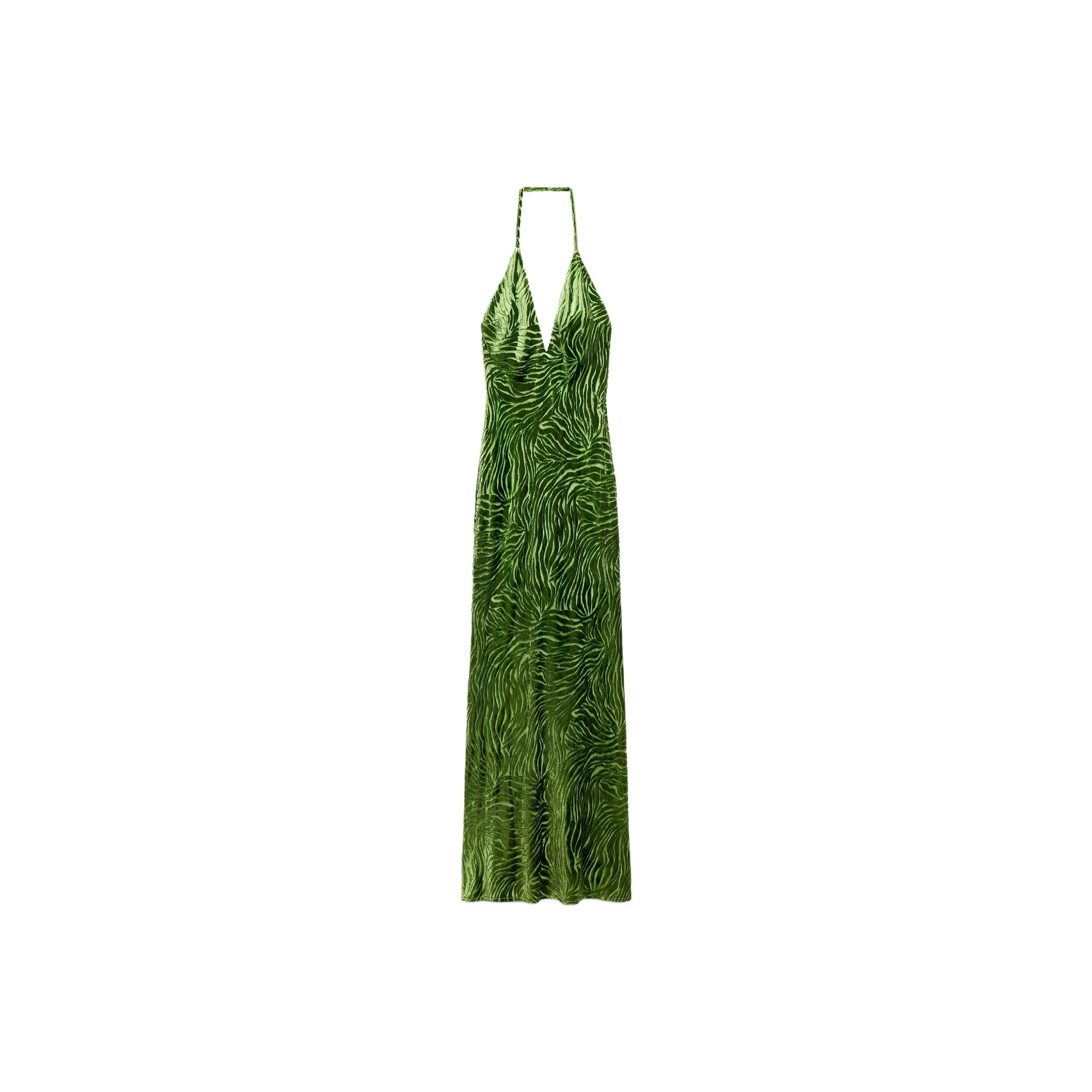 ZARA Slip Dresses Women's Green