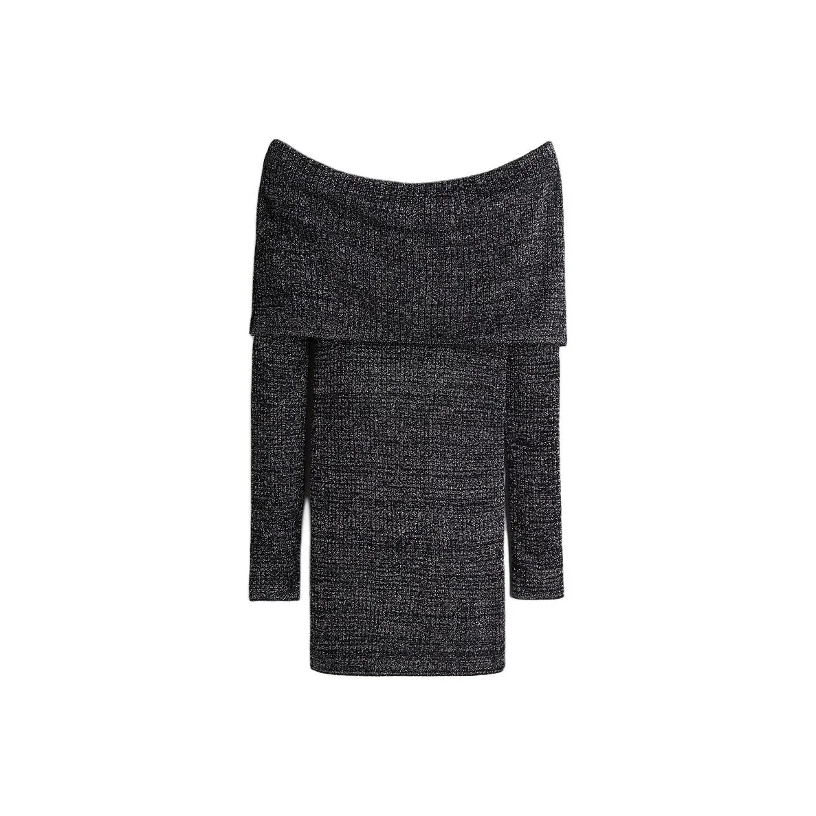H&M Long Sleeved Dress Women's Black/Shimmery