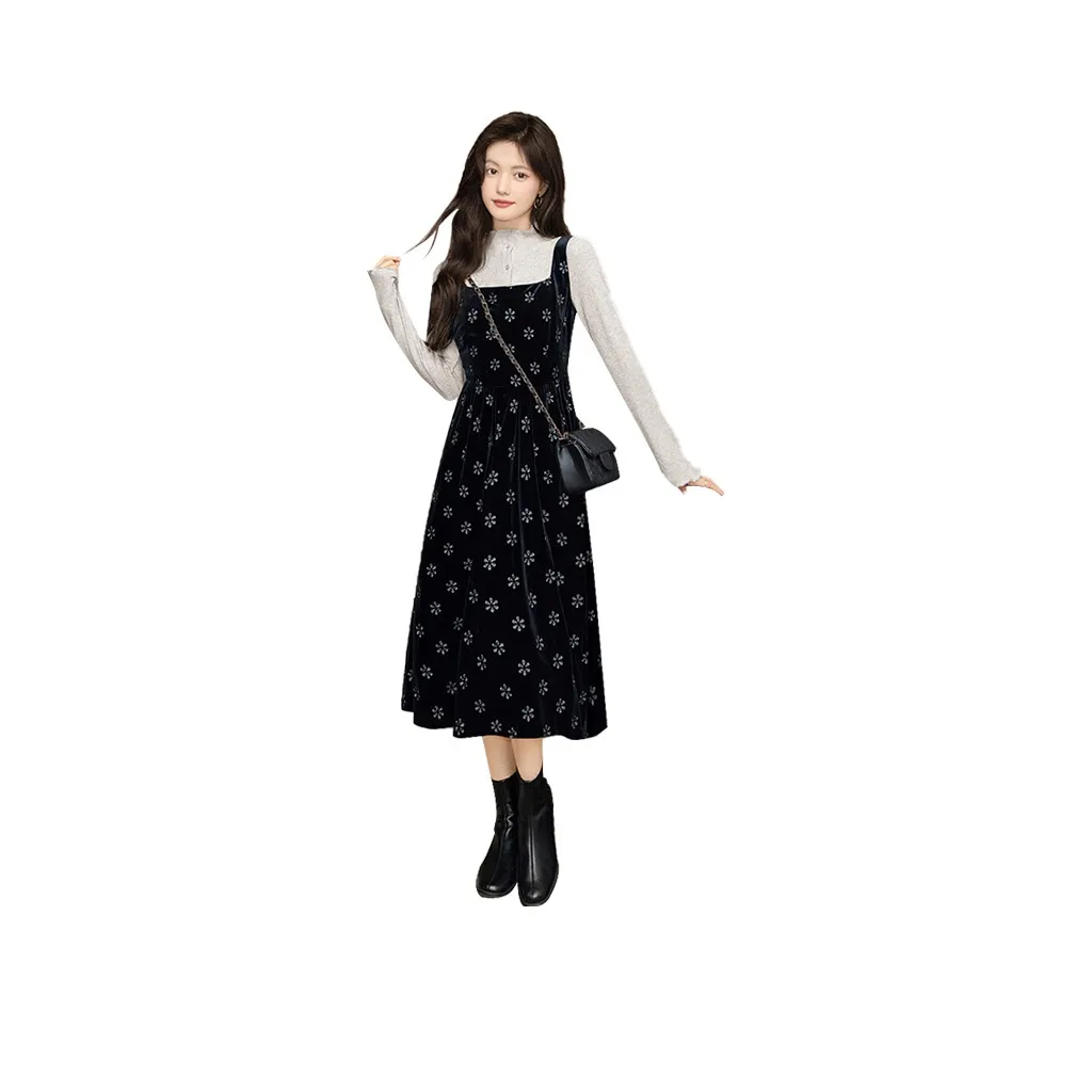 Cypress House Платье-комбинация Женское Черное