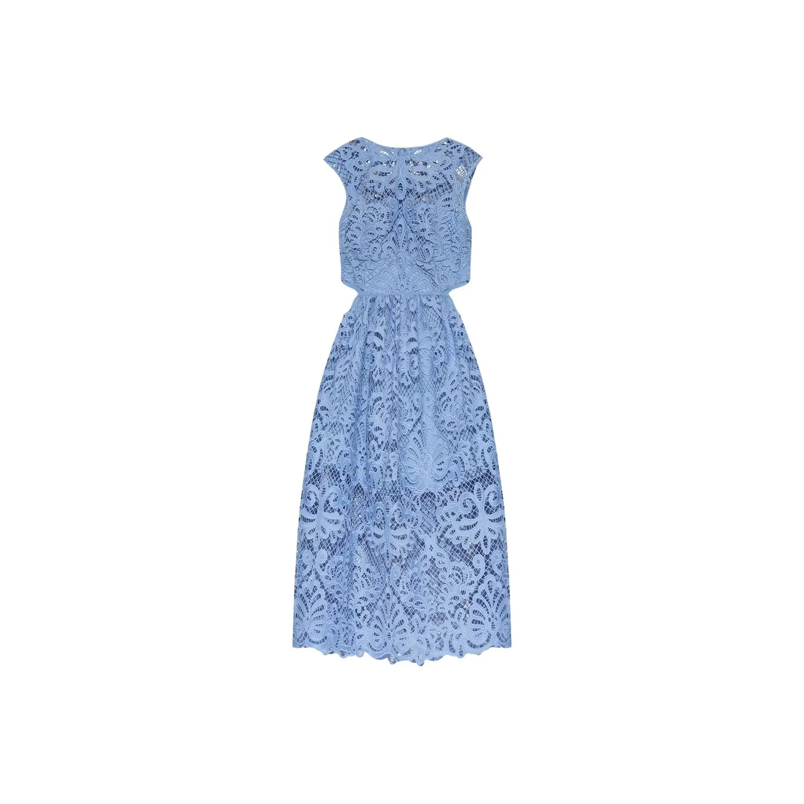 Self portrait Lace Cut Out Detailed Midi Dress
