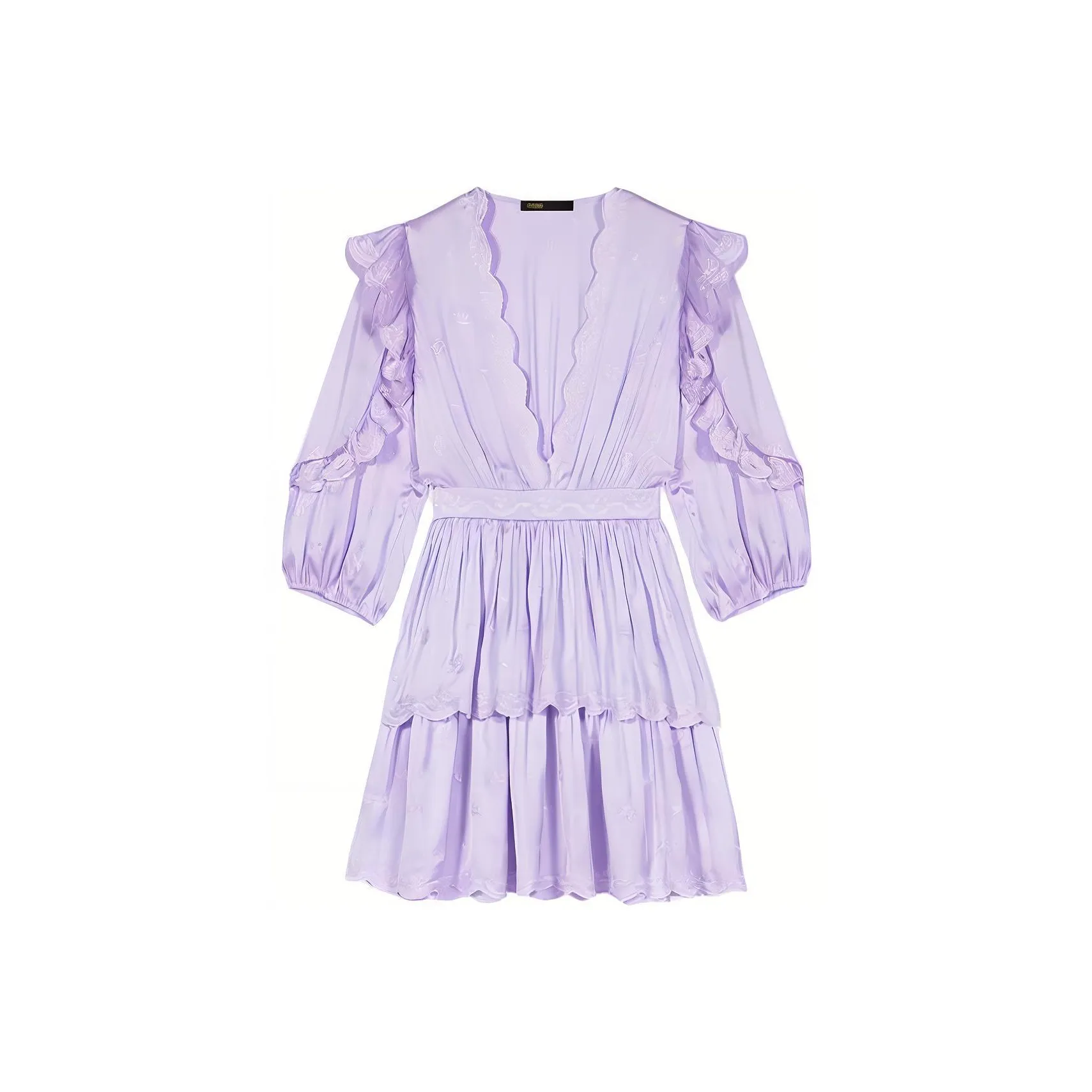 Maje Длинное платье с длинными рукавами женское светло-фиолетовое