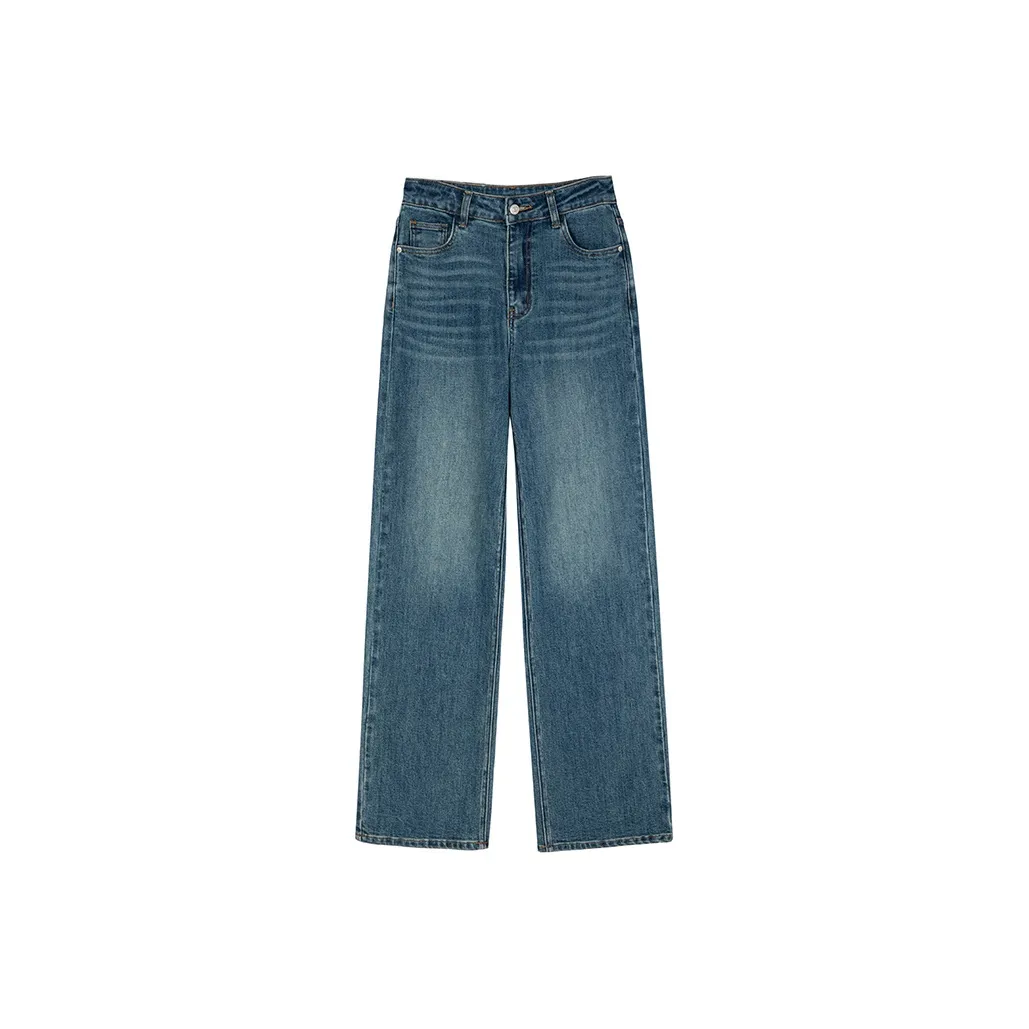 PLUSONEONE+ Jeans Women's Vintage Washable Indigo