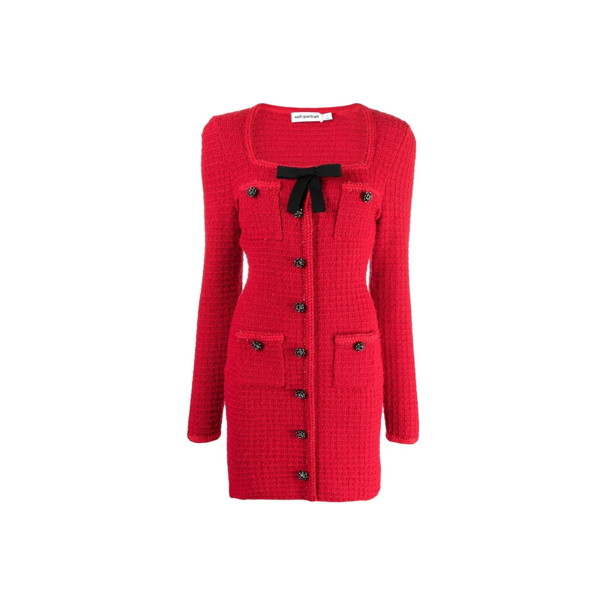 Self portrait Bow detailed Knit Dress