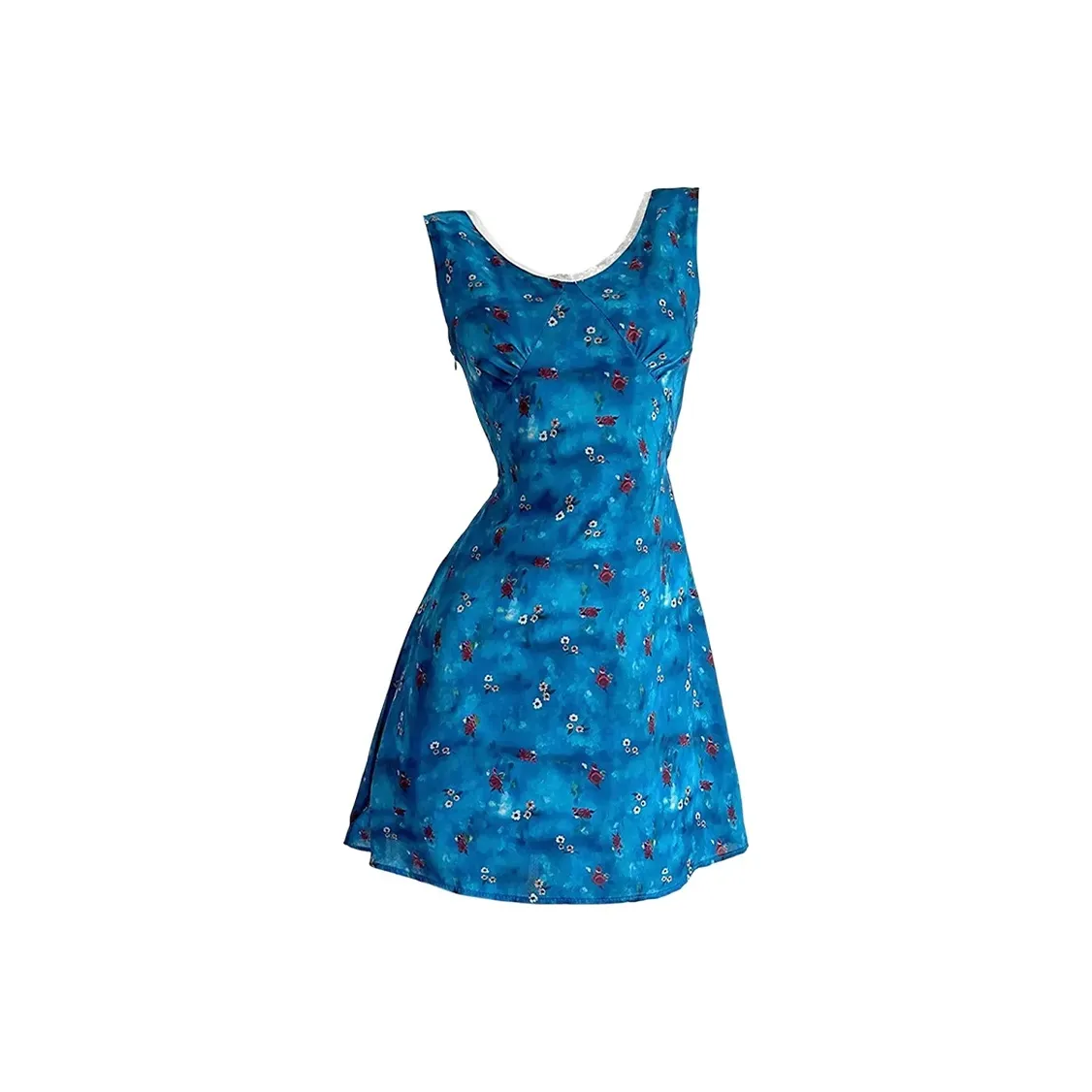SKYA Без рукавов Платье Женское Синее