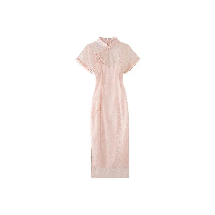 JINYE ORIENTAL Абрикосово-розовый Женские Ципао