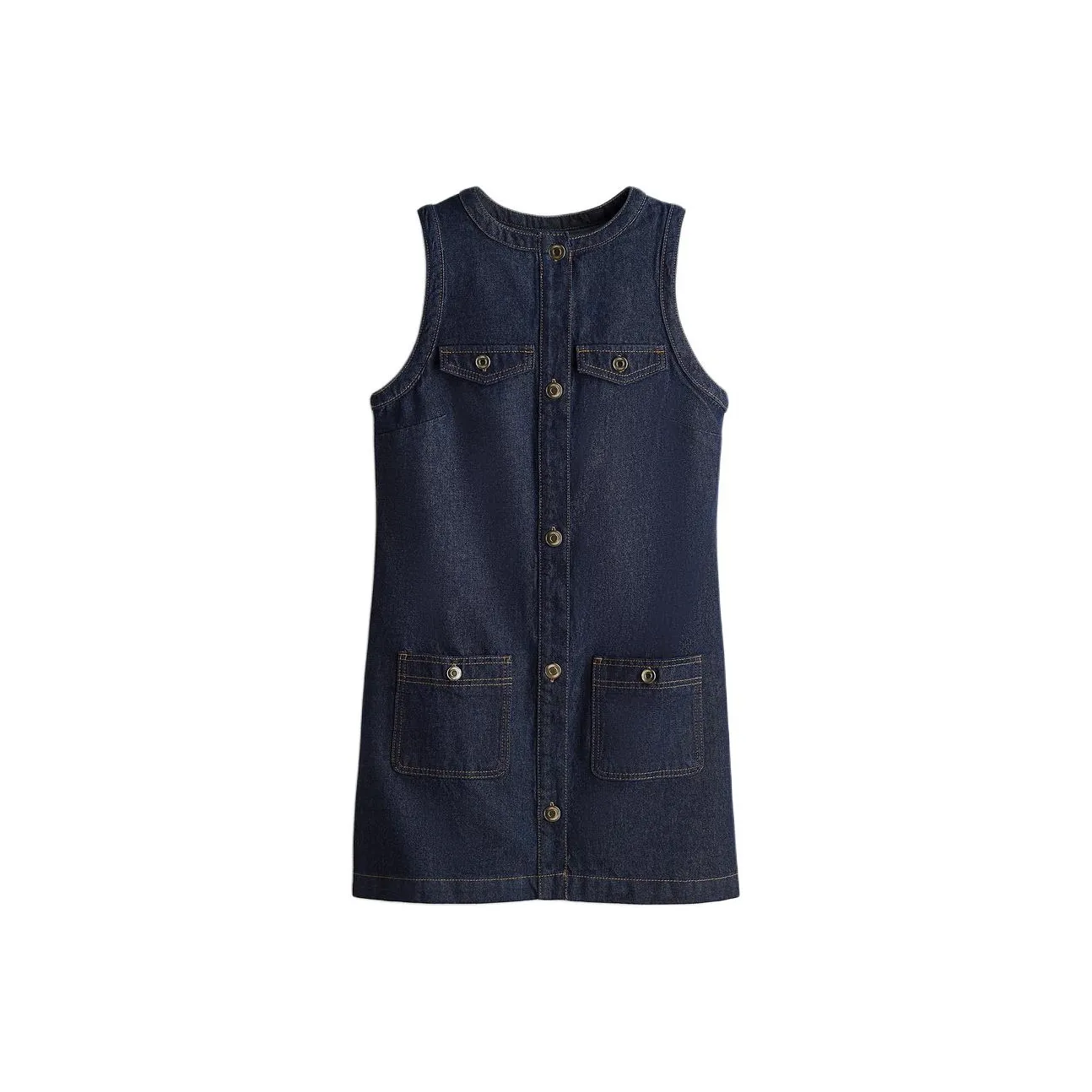 H&M Sleeveless Dress Women's Dark Denim Blue