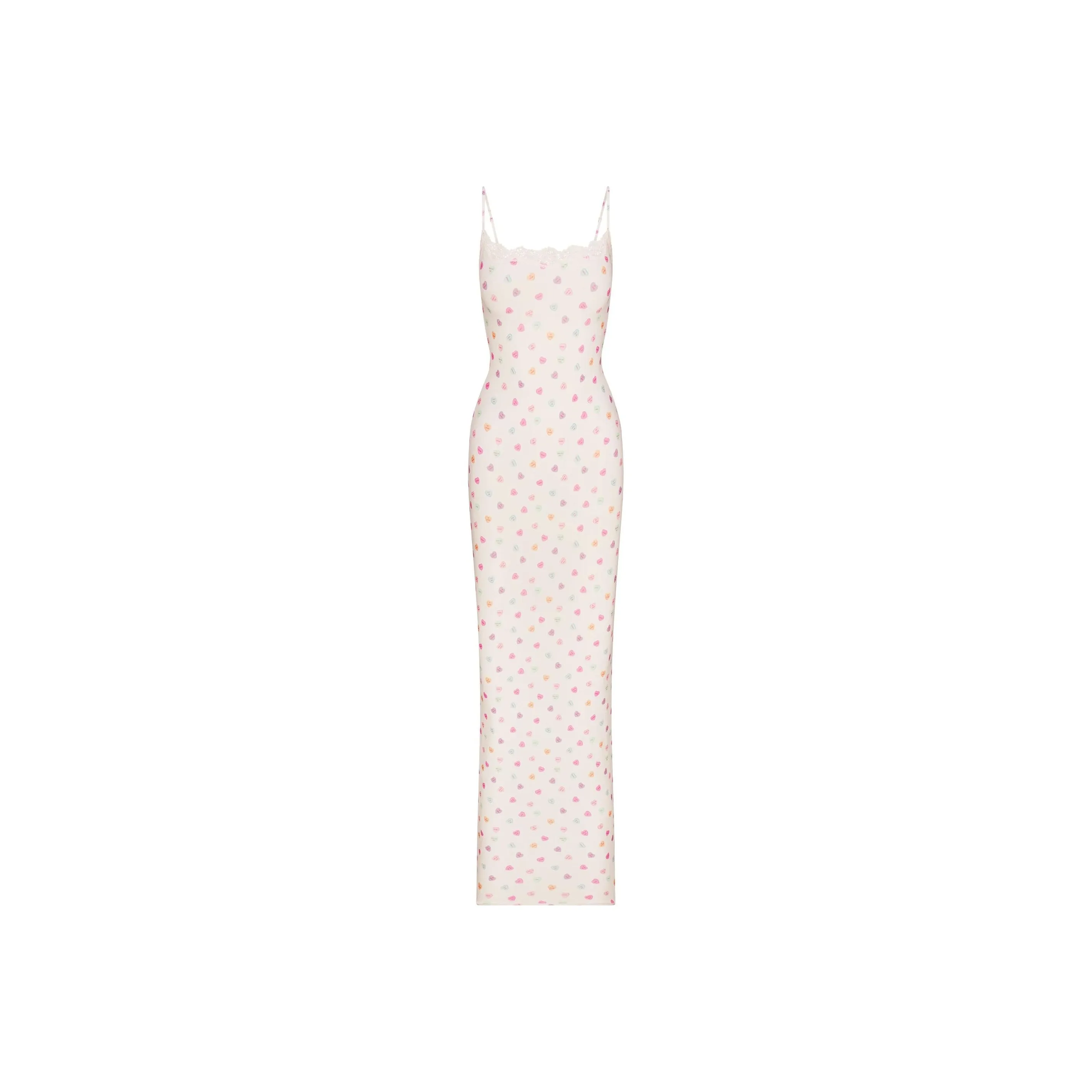 Skims Valentine's Day Collection Slip Dresses Women's MARBLE CANDY HEART PRINT/Marble Candy Heart Print