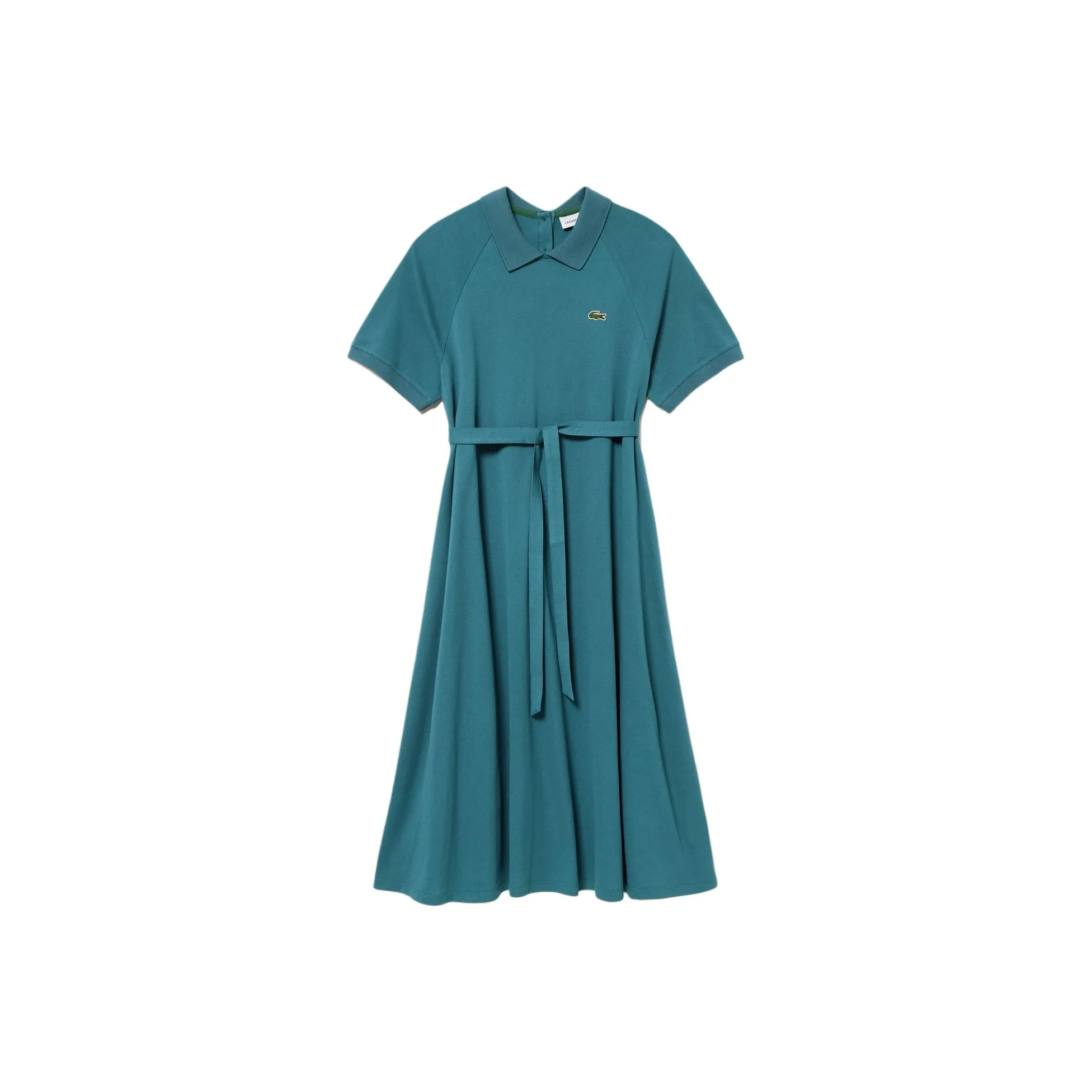 LACOSTE Short Sleeved Dress Women's Emeralds