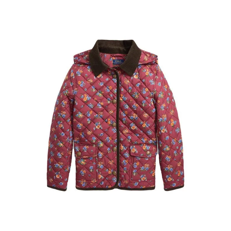 Polo Ralph Lauren Хлопковый пуховик FW23 Красный Детский