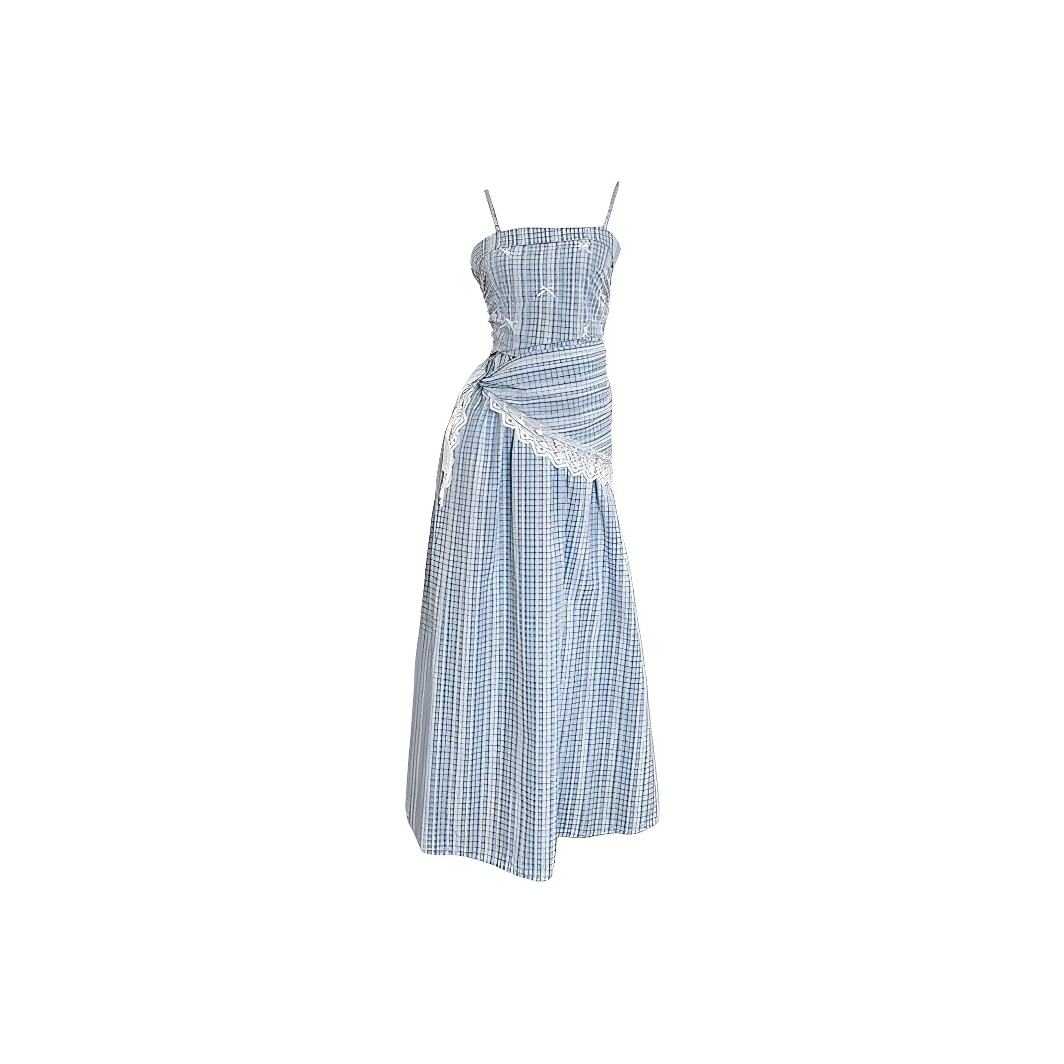 AFGGD Slip Dresses Women's Blue