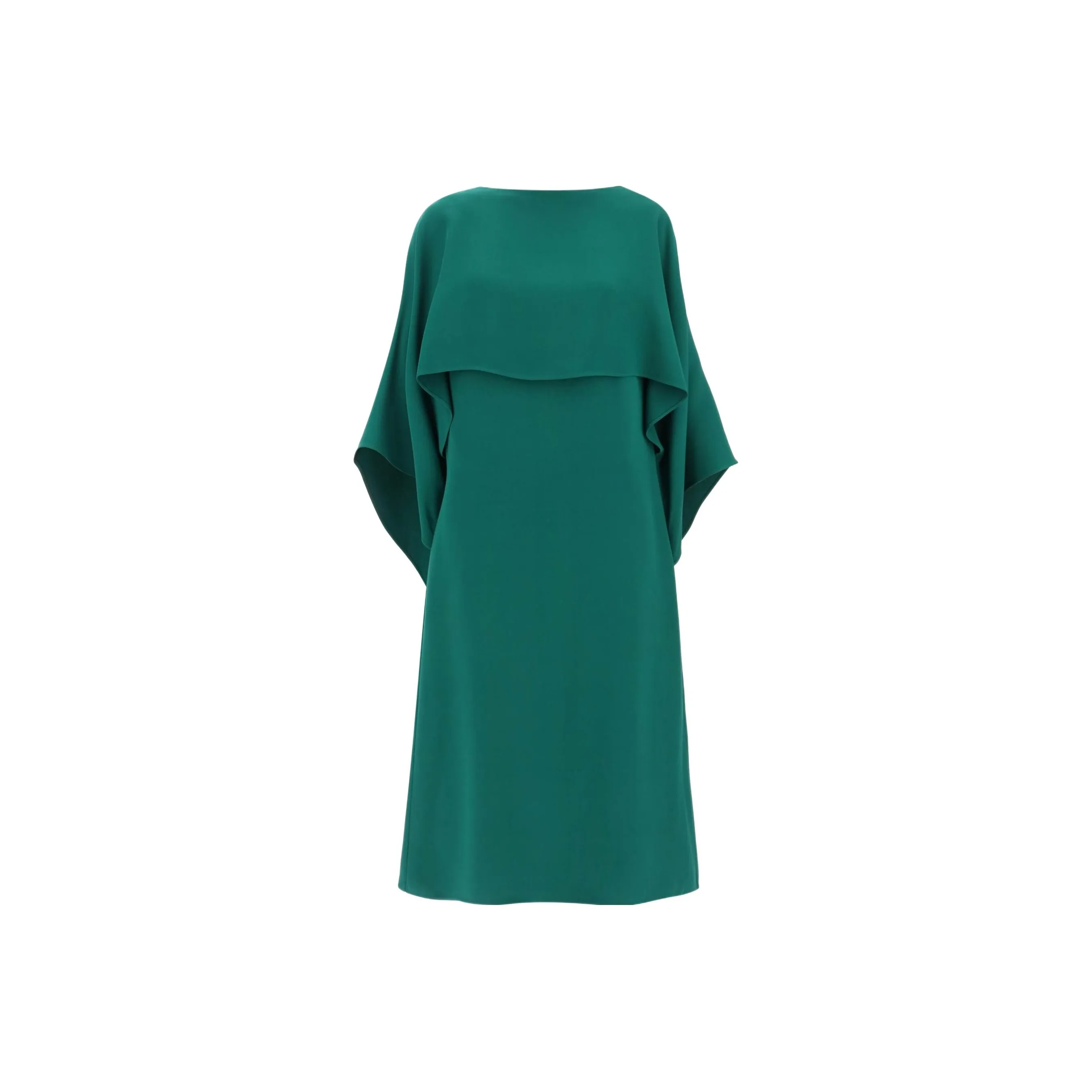 Valentino Ruffled Cape Dress