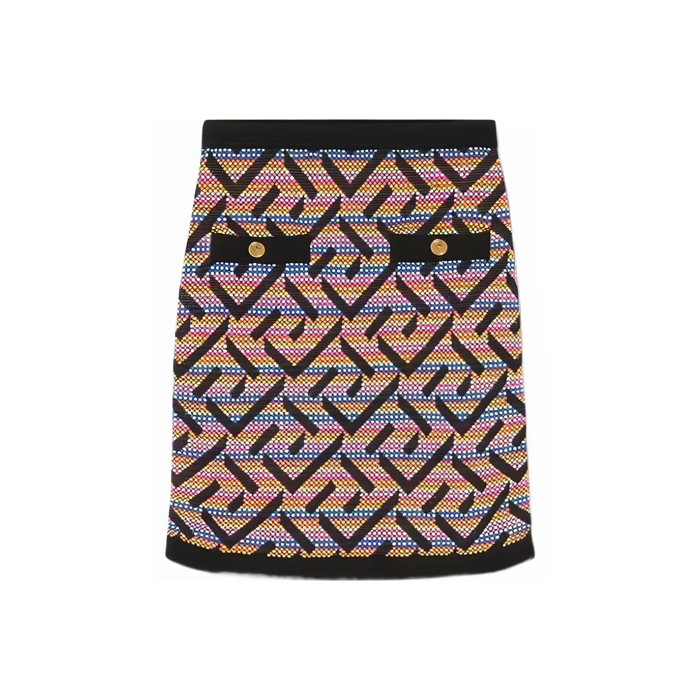 VERSACE FW22 Повседневные короткие юбки Женские Многоцветный