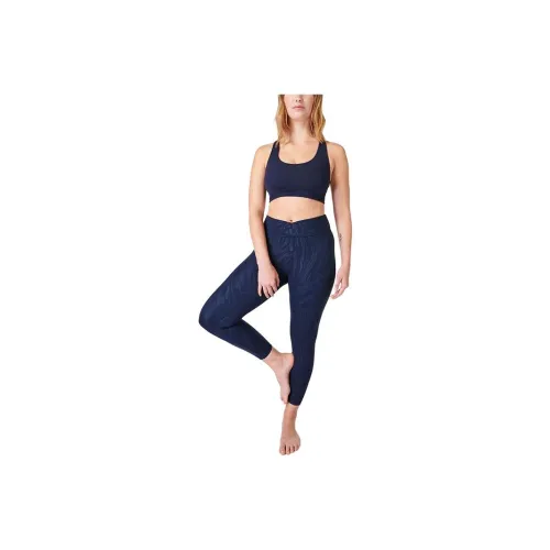 Sweaty Betty Синие Брюки для спорта с основой из саржи, женские, с эффектом тиснения