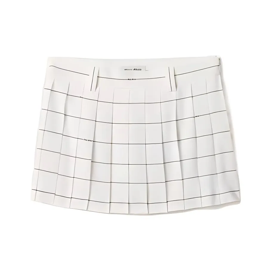 MIU MIU Stretched Pleated Mini Skirt