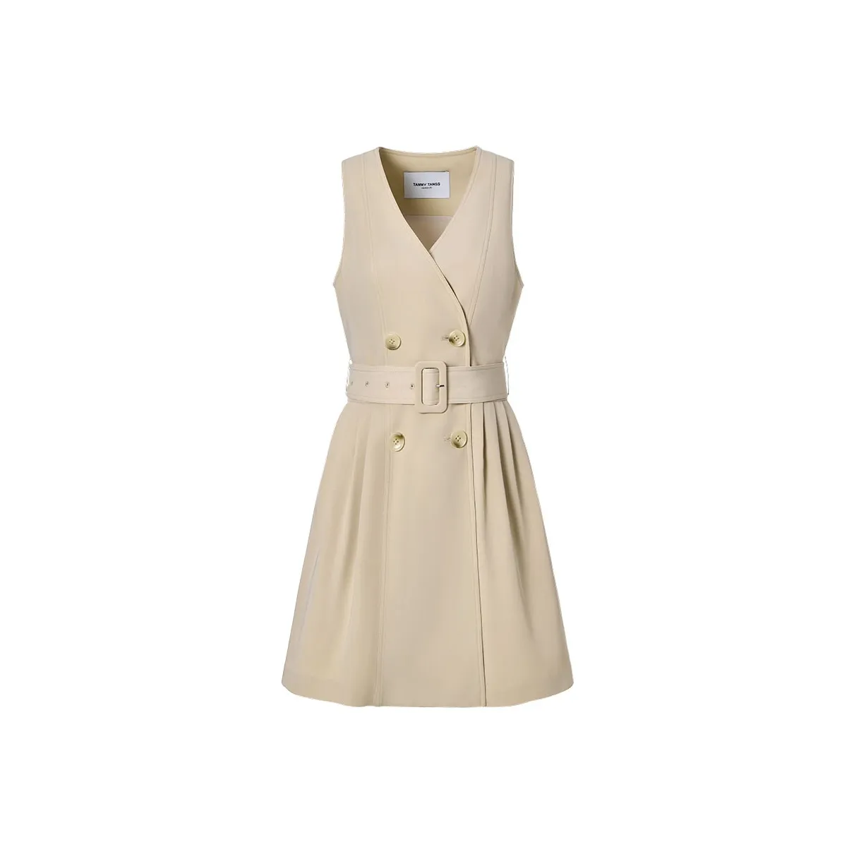 TAMMY TANGS Без рукавов Платье Женское Хаки