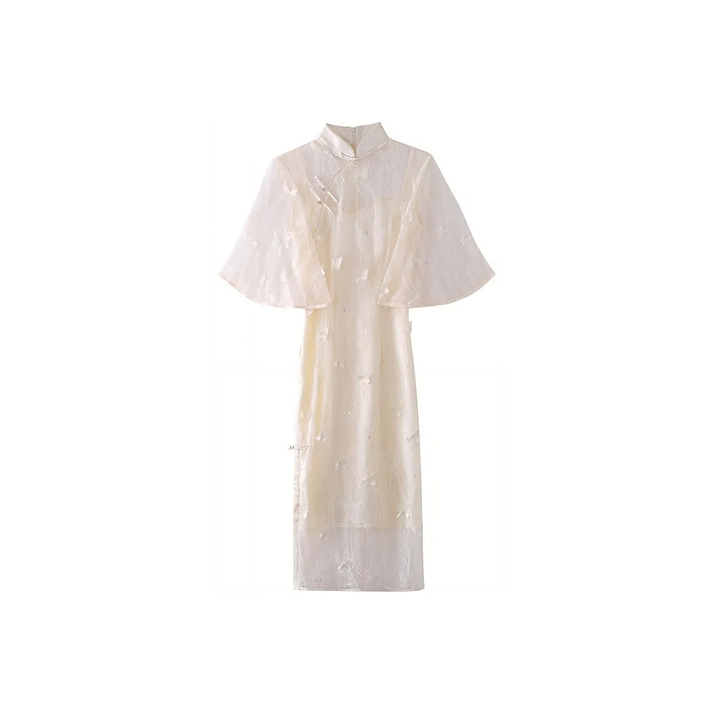 JINYE ORIENTAL Cheongsam Dress Women's Light Apricot