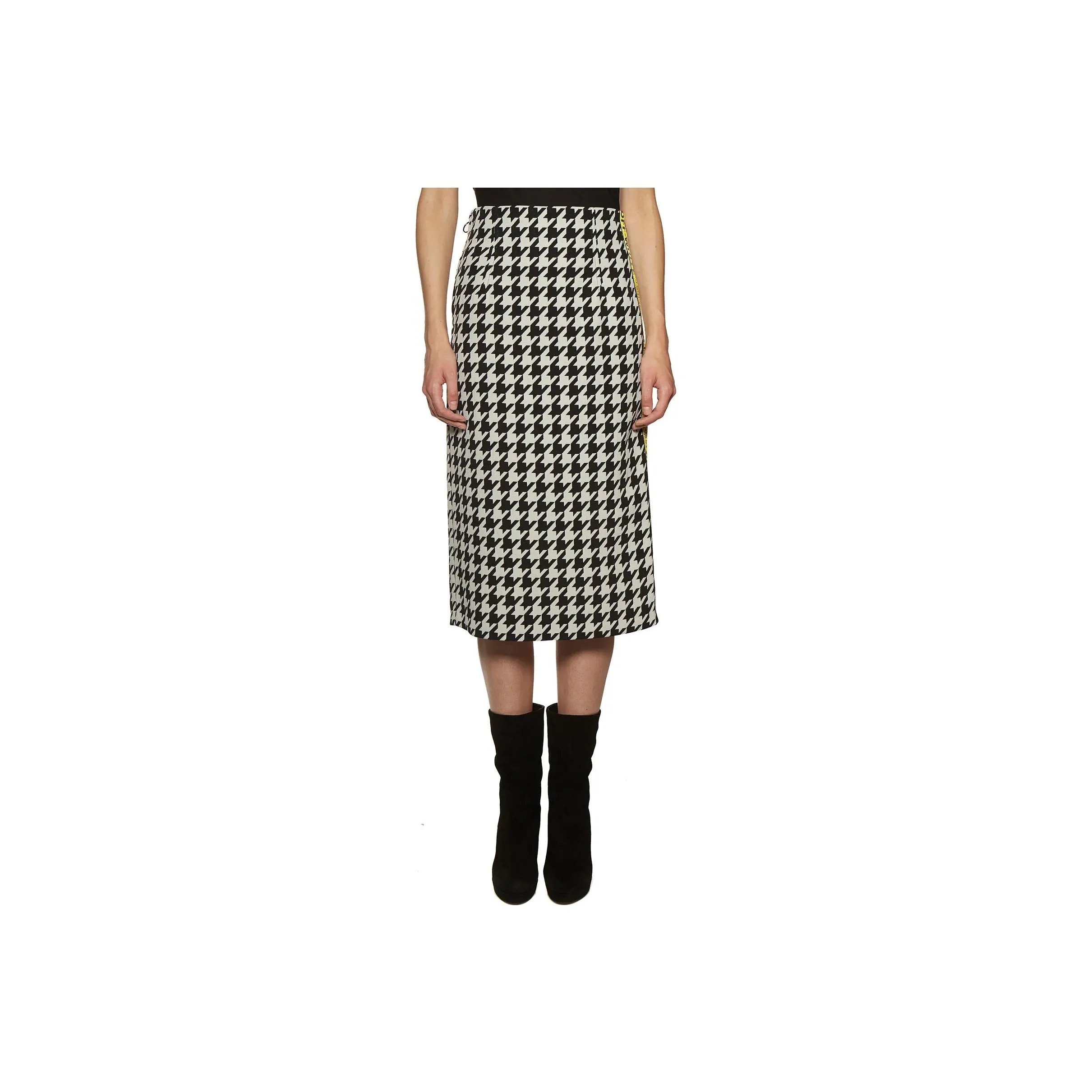 OFF-WHITE Pied De Poule Midi Skirt