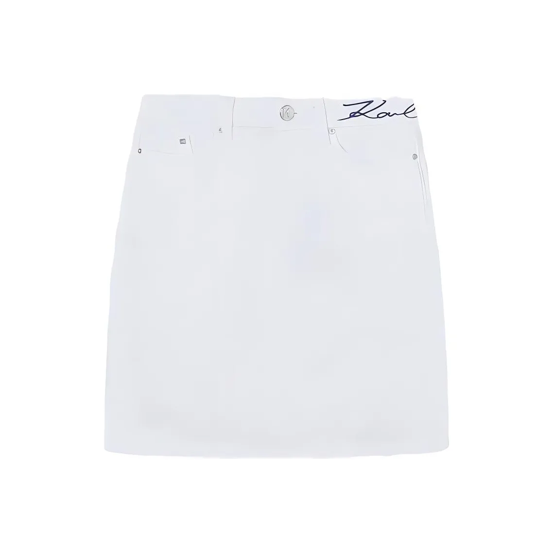 Karl Lagerfeld Джинсовые короткие юбки Женские Белые