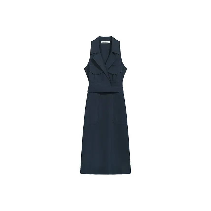 ABBY GODDESS Без рукавов Платье Женское Темно-синий