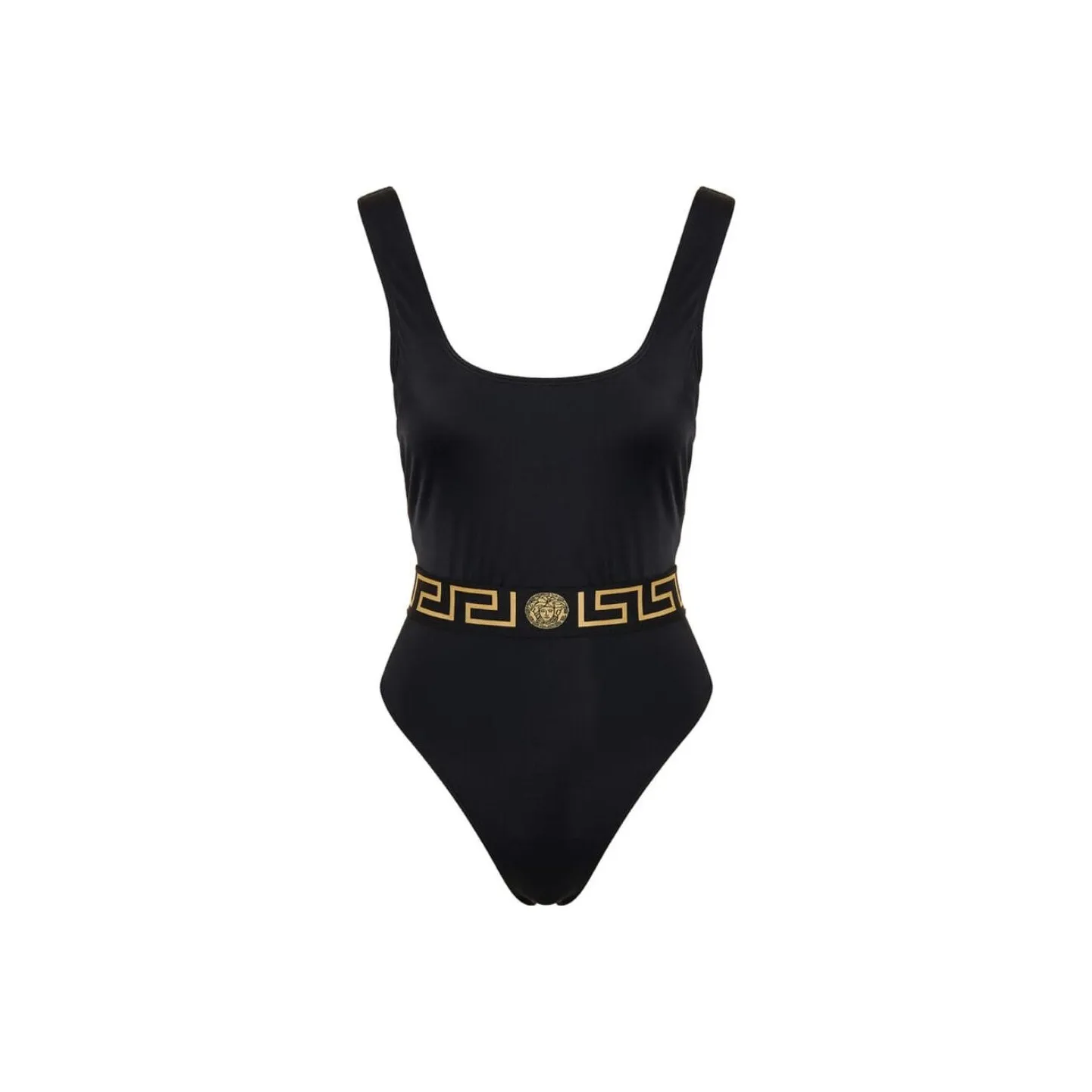 VERSACE Greca Low Back One Piece Swimsuit