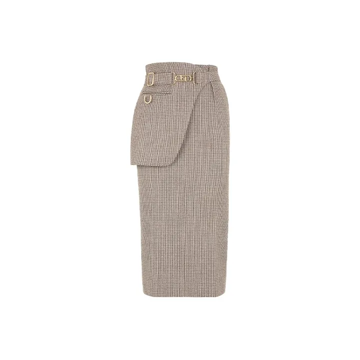 FENDI Casual Long Skirts Women's Beige