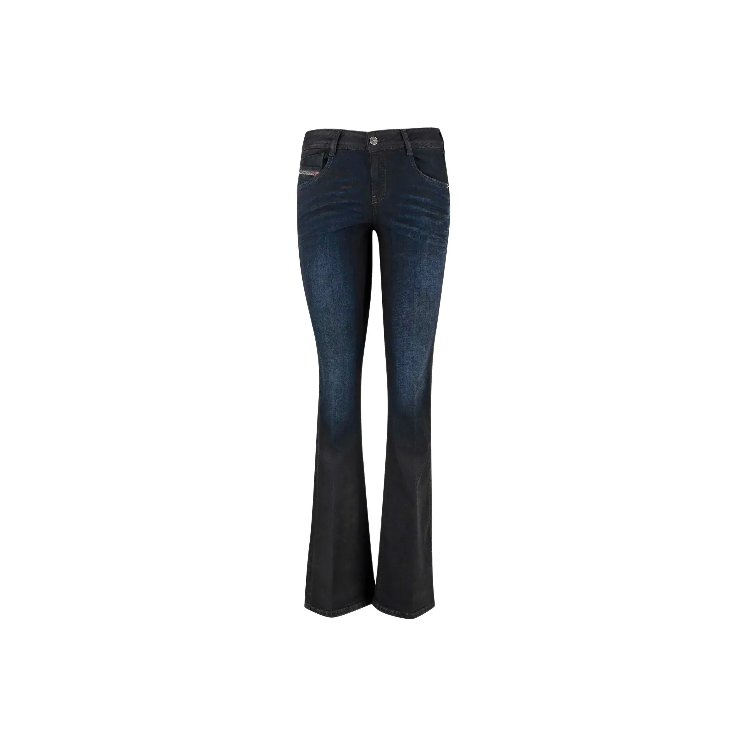 DIESEL Logo Plaque Demin Flared Jeans
