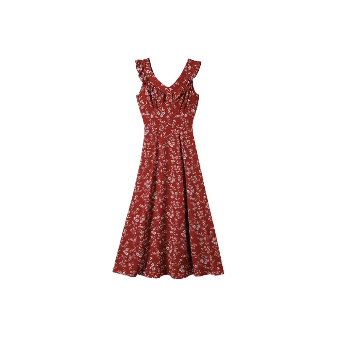 The Plums Are Cooked Slip Dress Women's Monet Vintage Red