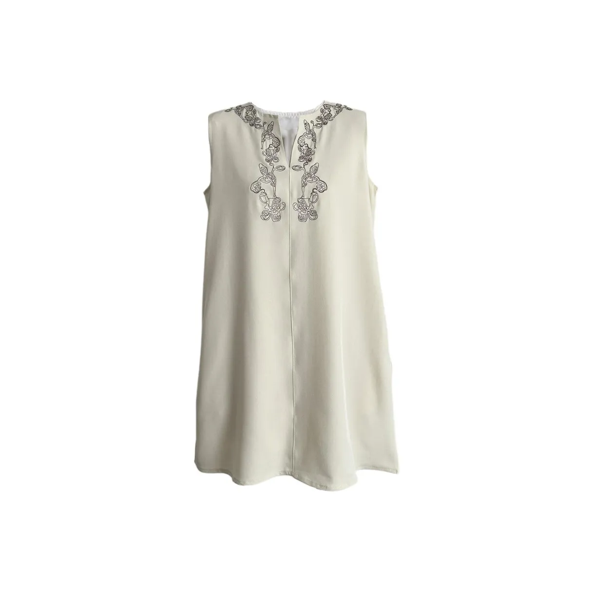 ONE PASS STUDIO Без рукавов Платье Женское Миндальный чай