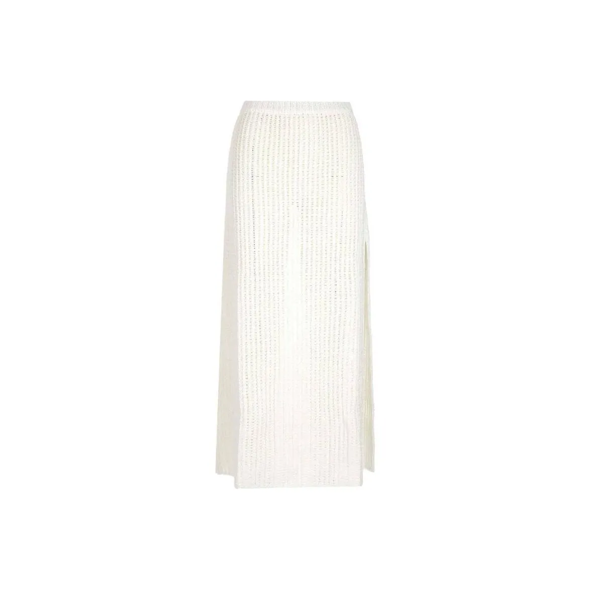 Ferragamo Side Slit Knitted Midi Skirt