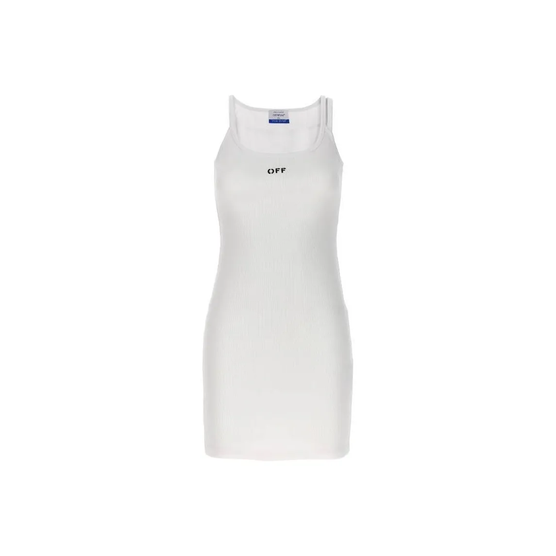 OFF WHITE Logo print Ribbed Minidress