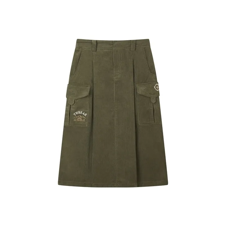 Teenie Weenie Армейский зеленый Женские Повседневные короткие юбки