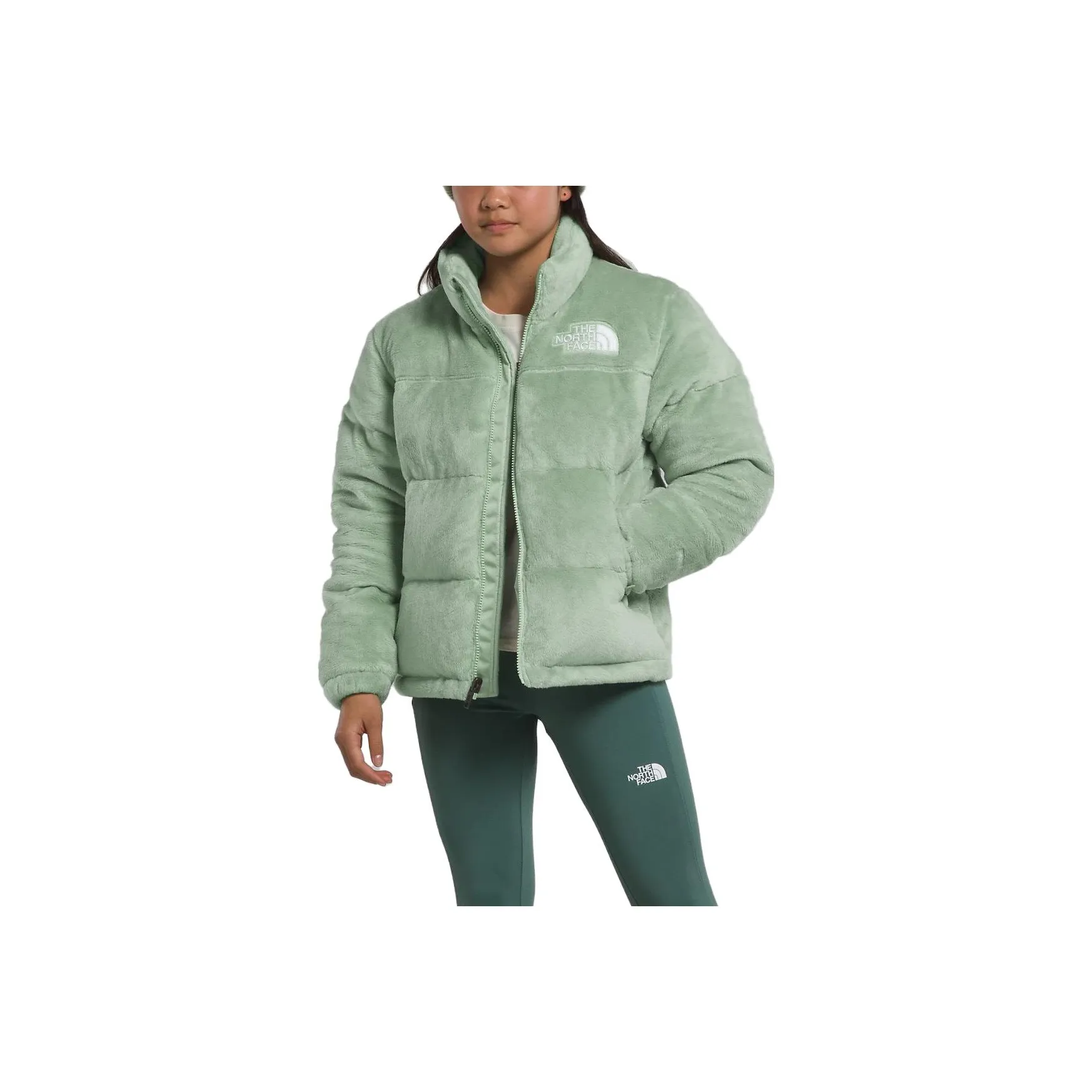 The North Face Хлопковый пуховик Зеленый Детский