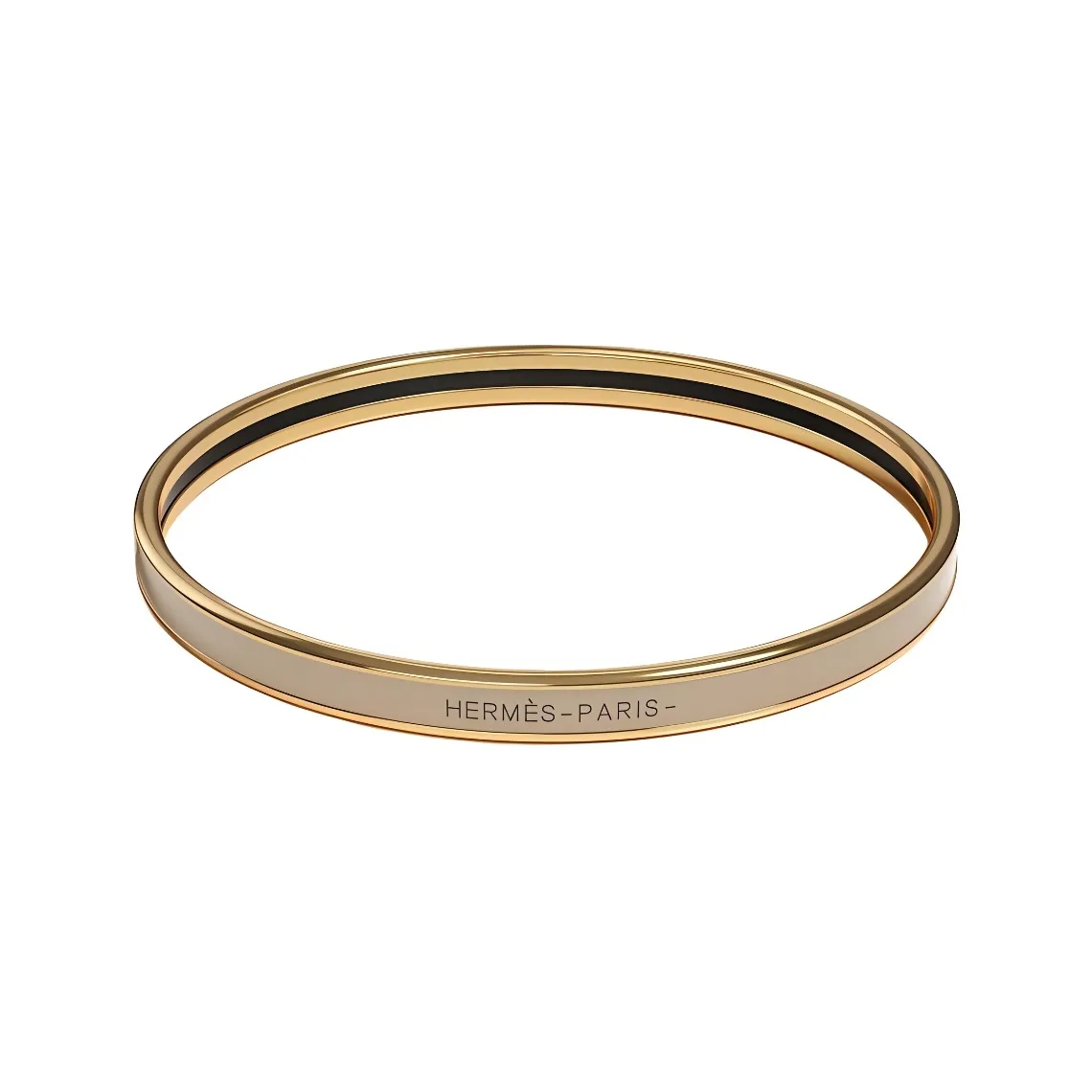 HERMES Эмаль Браслеты Женские Слоновой Серый Золото