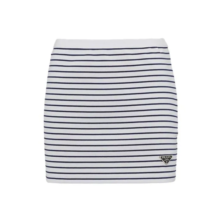 PRADA SS23 Повседневные короткие юбки Женские Белые