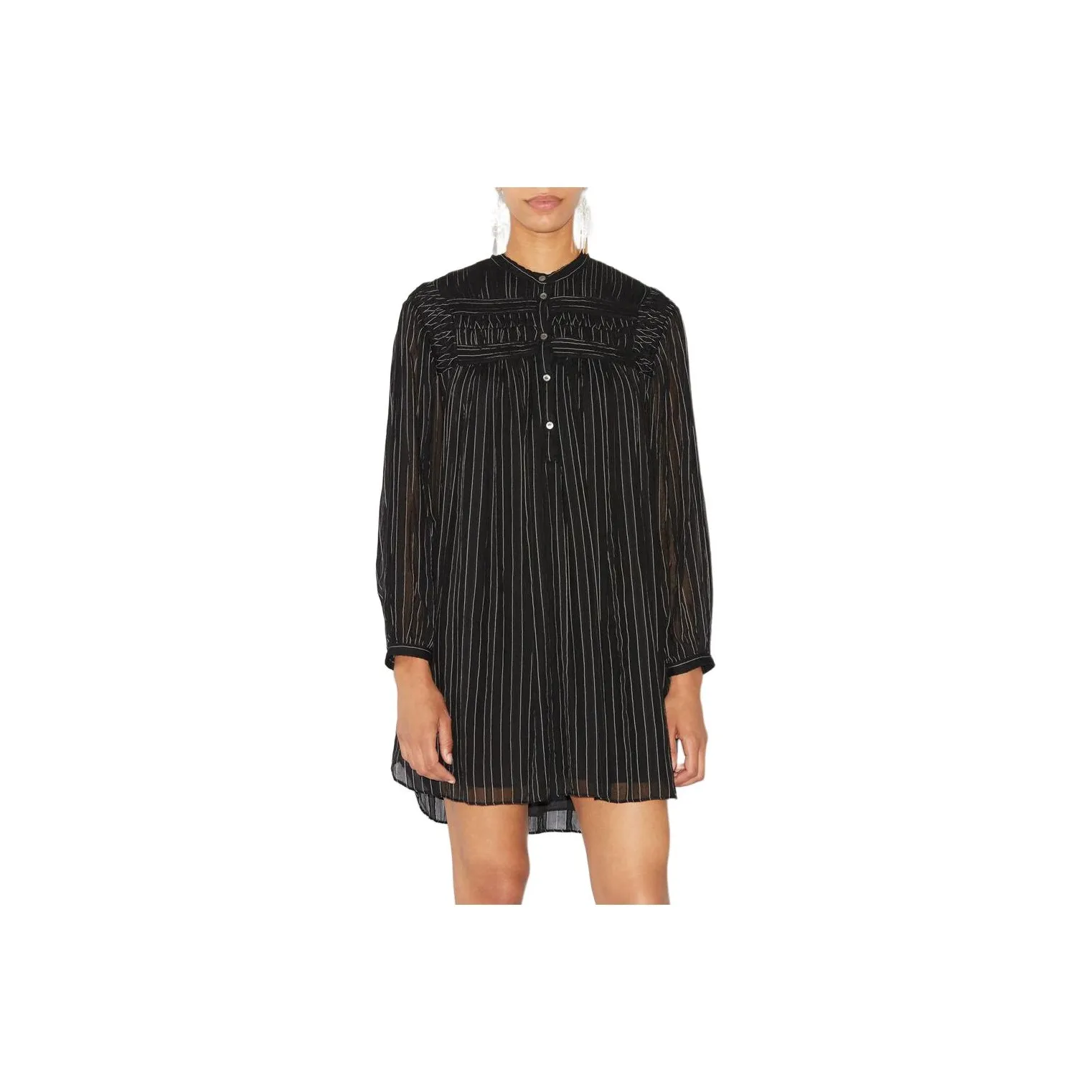 Marant ÉTOILE Leozi Striped Voile Mini Dress