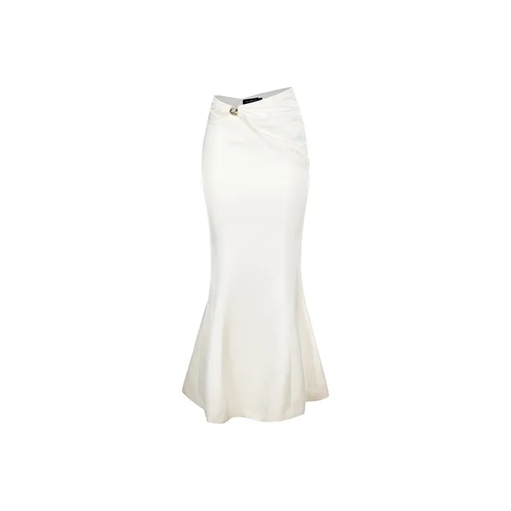 NANA JACQUELINE Повседневный Длинный Юбка Женская Белая