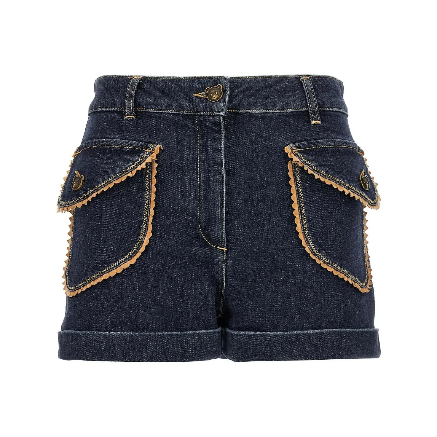 MOSCHINO High-Waist Denim Shorts