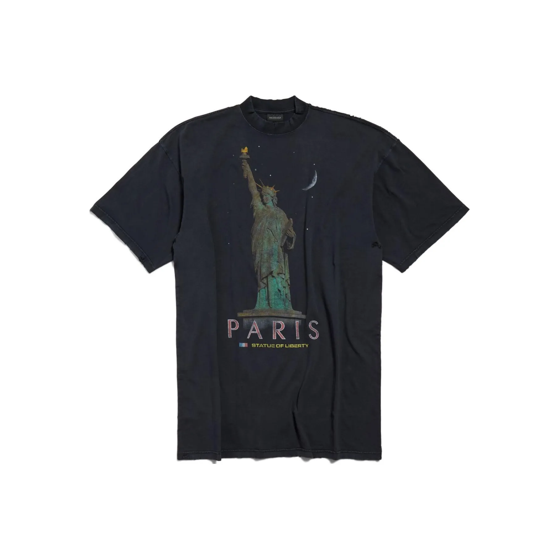 Balenciaga Paris Liberty Crewneck T Shirt Dress