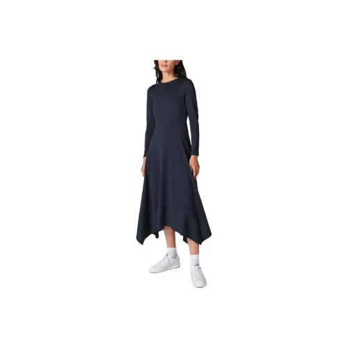 Sweaty Betty French Navy Blue Женские Длинные Рукава Платья