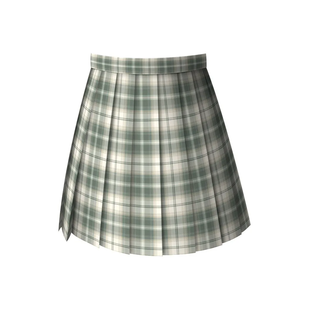SHENBEI JK Повседневные короткие юбки Женские Зеленый