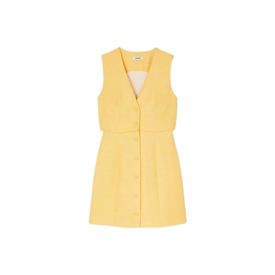 Sandro Sleeveless Dress Women's Yellow