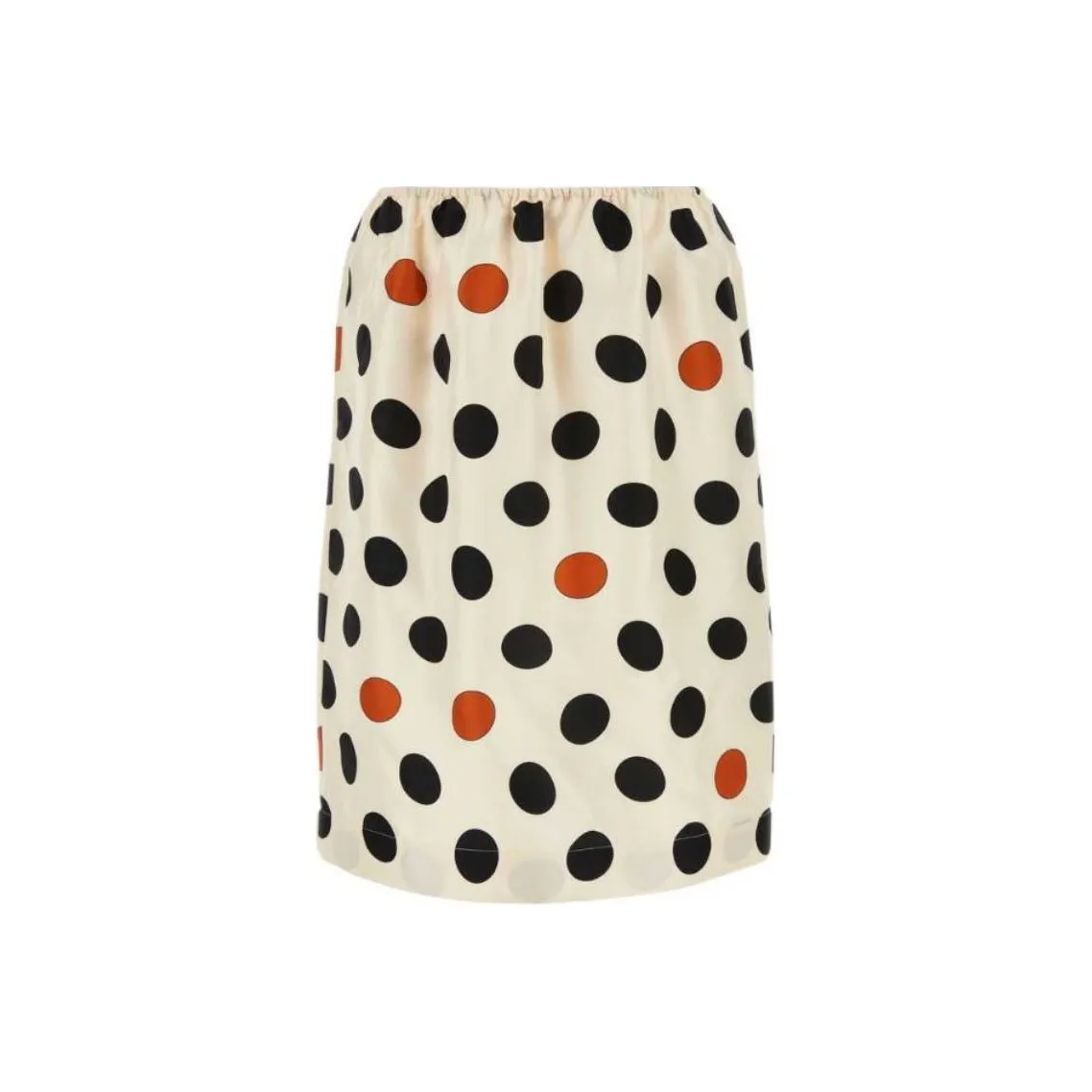 Bottega Veneta Rear Slit Polka Dot Printed Skirt