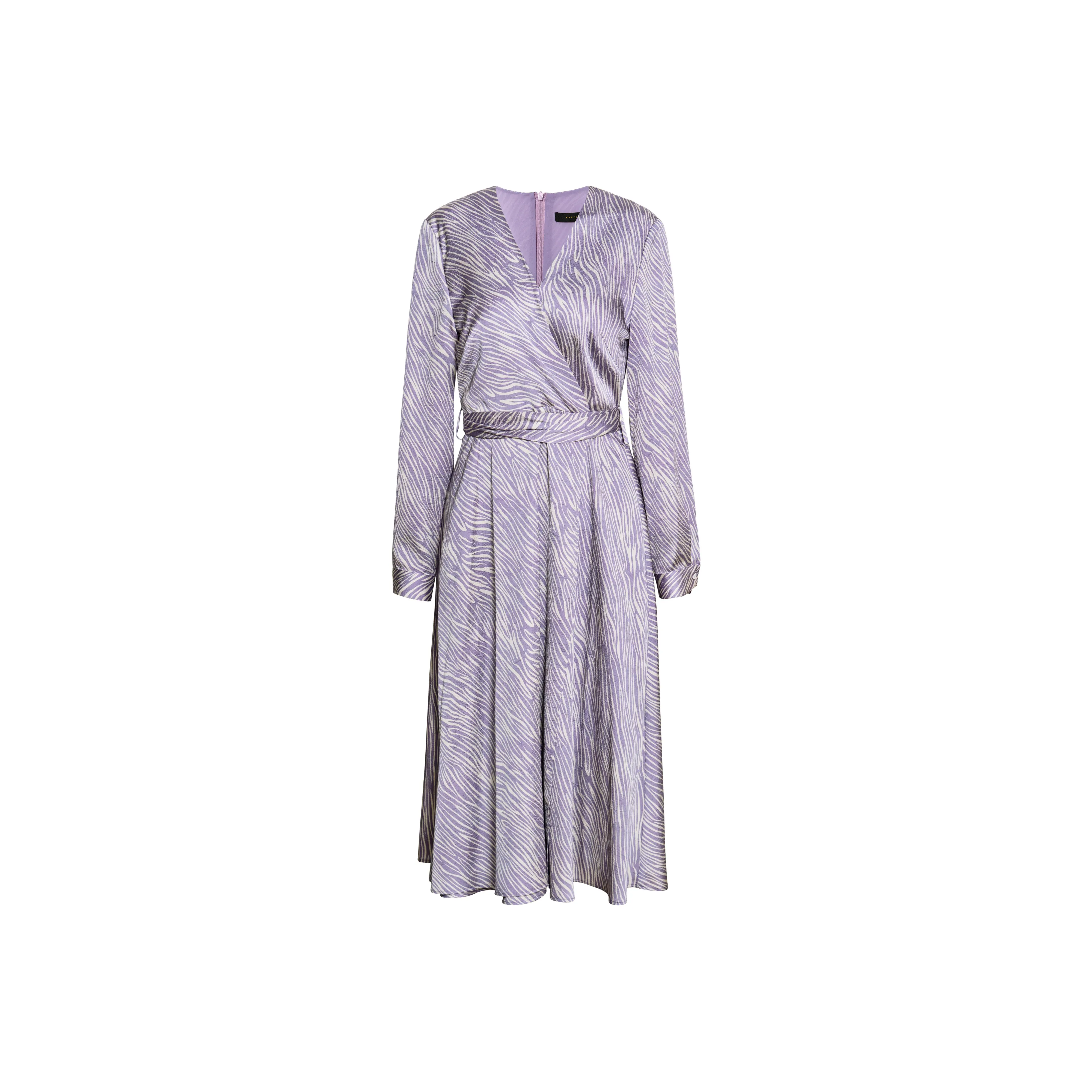 ROEYSHOUSE Длинное платье с длинными рукавами женское светло-фиолетовое