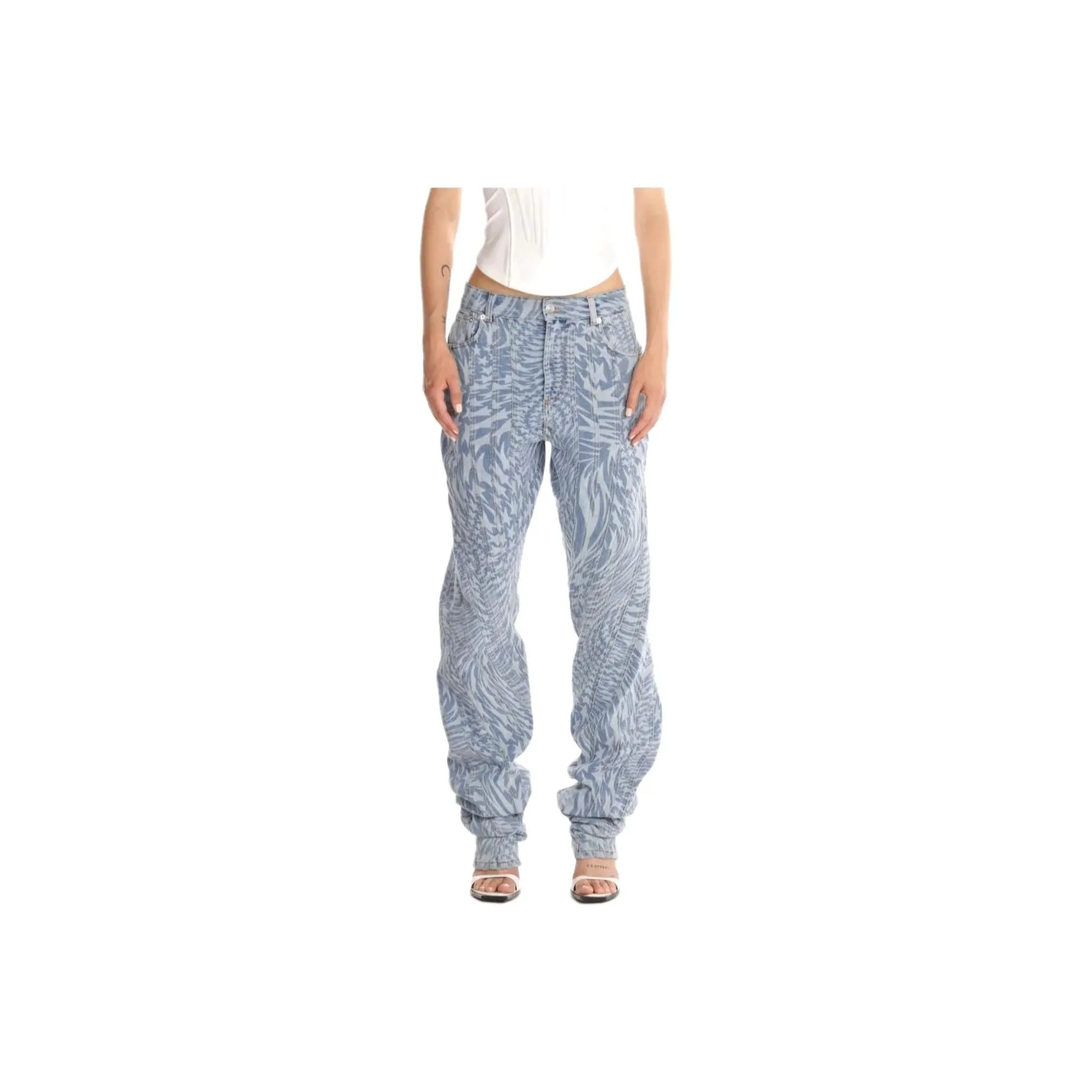 Mugler Star Printed Baggy Jeans