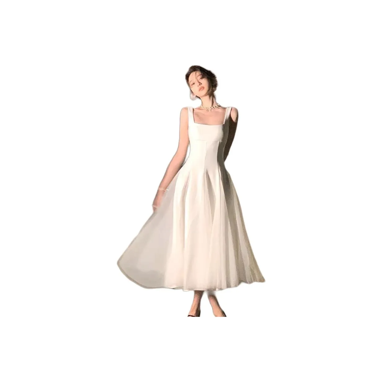 ABBY GODDESS Slip Платье Женское Белое