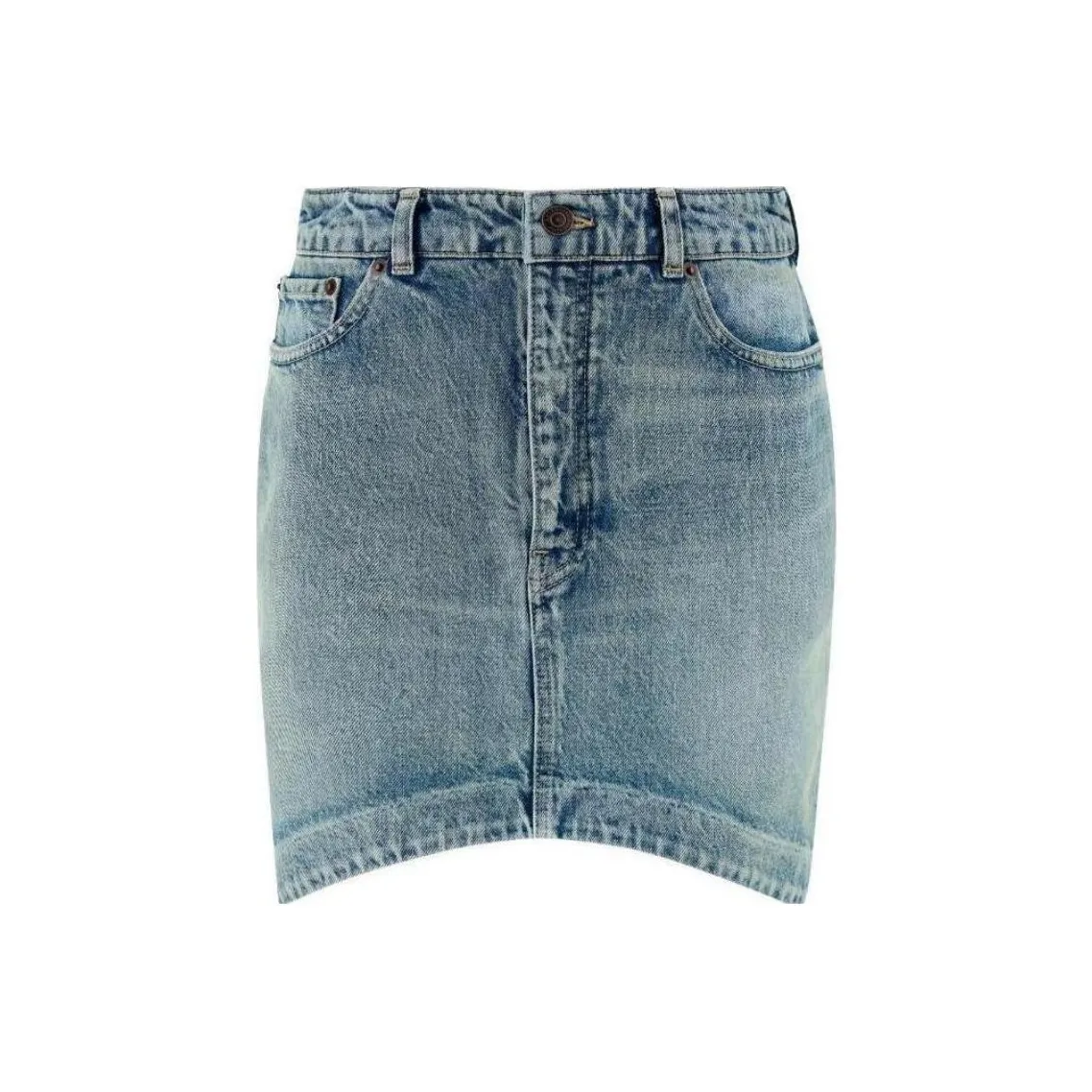 Balenciaga Denim Short Skirts Women's Blue