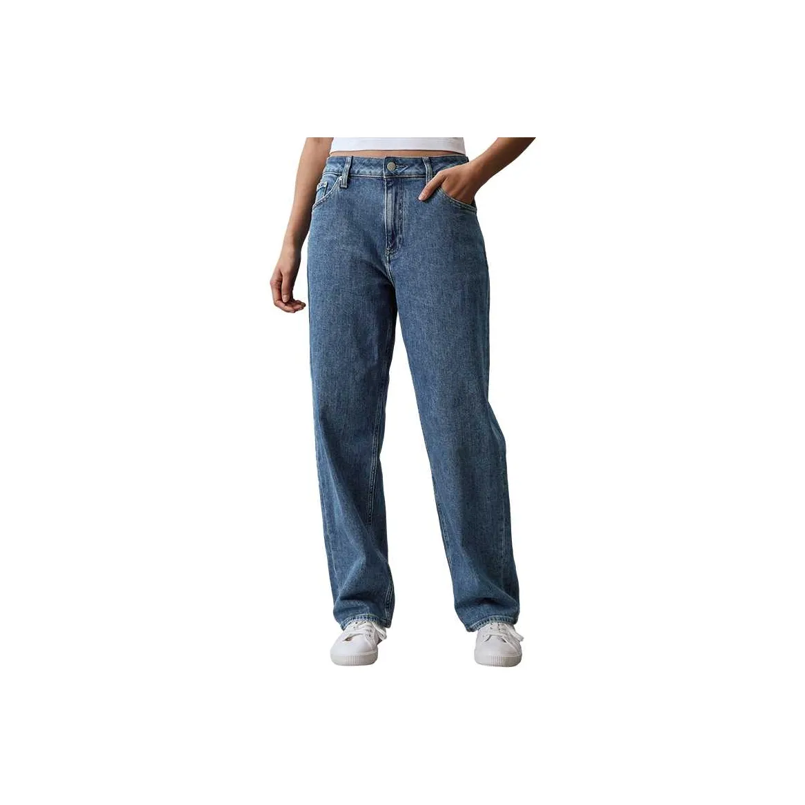 CALVIN KLEIN SS23 Fork 90 Series Jeans Women's Denim Blue